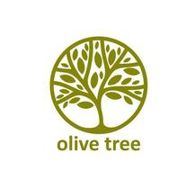 oliv träd, lantbruk företag symbol eller ikon vektor
