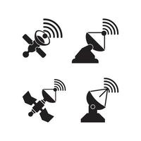 satellit signal ikon symbol, vektor illustration design mall