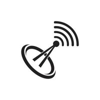 Satellit Signal Symbol Symbol, Vektor Illustration Design Vorlage