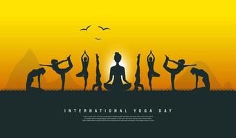 internationell yoga dag vektor illustration