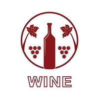 Wein, Weingut Logo oder Symbol, Emblem, Etikette zum Speisekarte Design Restaurant oder Cafe, Beschriftung Vektor Illustration
