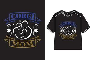corgi mamma t-shirt design vektor