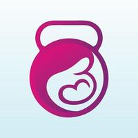 graviditet vård Hem vektor logotyp design aning.