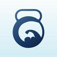 physisch Fitness Brief G Logo Design mit Fitness Symbol vektor