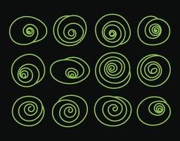 Spiral- runden abstrakt gestalten Kunst Dekoration eben Design Vektor Illustration