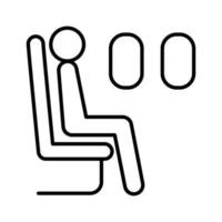 passagerare på styrelse linje ikon vektor