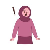 Schockierte muslimische Frau vektor