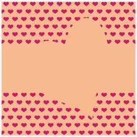 hjärtans dag kort med hjärtan på rosa bakgrund. vektor illustration. bakgrund hjärta med en hjärta formad band i de mitten. lämplig för design hjärtans dag