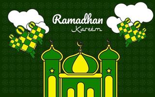 Ramadhan kareem Banner Poster Hintergrund vektor