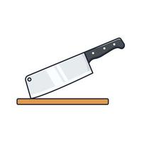 schwebend Küche Messer Karikatur Symbol Vektor Illustration. geeignet zum Essen Symbol Konzept Vektor isoliert auf Weiß Hintergrund