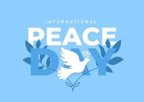 21. September, internationaler Friedenstag vektor