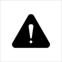 varning, uppmärksamhet eller fara varning ikon med triangel och utrop mark vektor