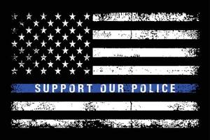 Stöd vår polis flagga design