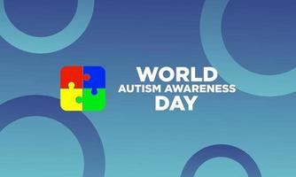 värld autism medvetenhet dag. april 2:a. semester begrepp. mall för bakgrund, baner, kort, affisch med text inskrift. vektor