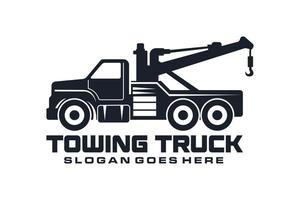 bogsera service bogsering lastbil företag logotyp mall vektor