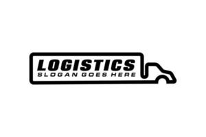 LKW Auto ausdrücken Lieferung Bedienung Logo vektor