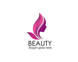 Schönheit Mann Logo Design mit Blume und Blatt vektor