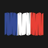Frankrike flagga borsta vektor