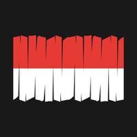 indonesien flagga borsta vektor