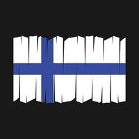 finland flagga borsta vektor