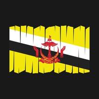 brunei flag pinselvektor vektor