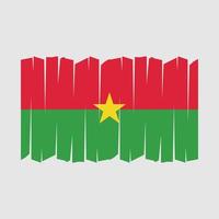 Burkina faso flagga borsta vektor