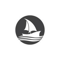 Segeln Boot Yacht Logo Vektor Illustration