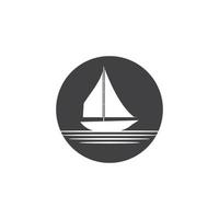 Segeln Boot Yacht Logo Vektor Illustration