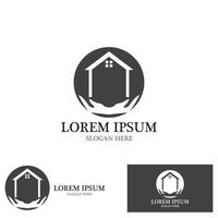 Hem konstruktion logotyp vektor mall