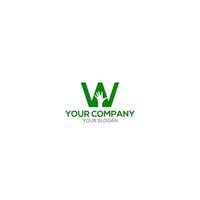 w Hand Logo Design Vektor