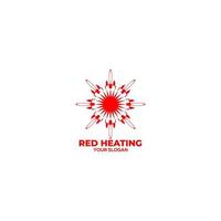 rot Heizung Logo Design Vektor