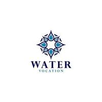 Wasser Berufung Logo Design Vektor