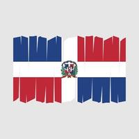 Pinselvektor der Flagge der Dominikanischen Republik vektor