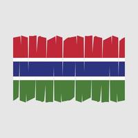 Gambia-Flagge-Pinsel-Vektor vektor