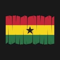 ghana flagga borsta vektor