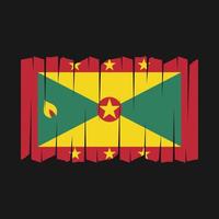 grenada flagga borsta vektor