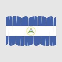 Nicaragua-Flagge-Pinsel-Vektor vektor