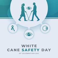 vit sockerrör säkerhet dag firande vektor design illustration för bakgrund, affisch, baner, reklam, hälsning kort