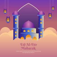 eid mubarak Social Media Post vektor