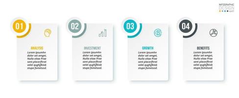Infografik-Vorlage Geschäftskonzept mit Schritt. vektor