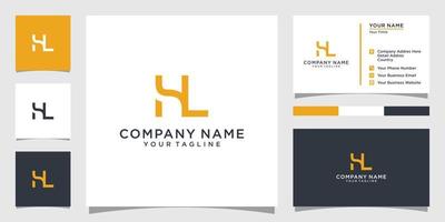 hl oder lh Initiale Brief Logo Design Vektor