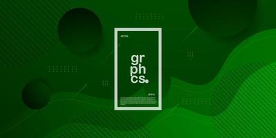 modern Prämie dunkel Grün wellig abstrakt Hintergrund mit Gradient Sanft Farbe und geometrisch Muster auf Hintergrund. eps10 Vektor