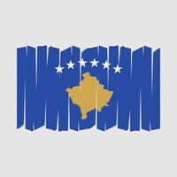 kosovo flagga borsta vektor