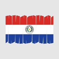 paraguay flagga borsta vektor