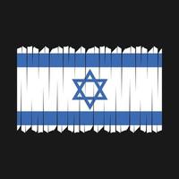 Pinselvektor der israelischen Flagge vektor