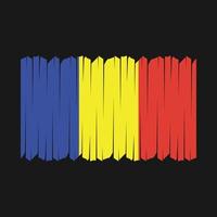 rumänien flagga borsta vektor