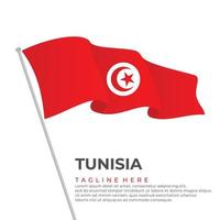 Vorlage Vektor Tunesien Flagge modern Design