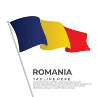 Vorlage Vektor Rumänien Flagge modern Design