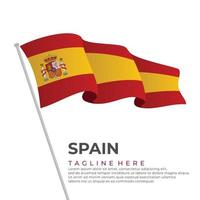 mall vektor Spanien flagga modern design