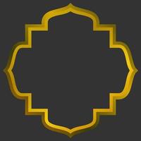 Luxus Arabisch Ornament Rahmen gestalten Vektor. islamisch bagde Emblem Vorlage. islamisch Design Element. vektor